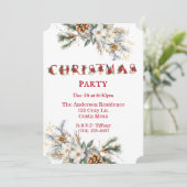  wit en rood groen kerstfeest kaart (Staand voorkant)