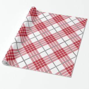 Wit en rood met grijze accenten cadeaupapier