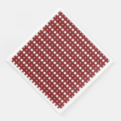 Wit en Rood Minimalistische Polka Dots g9 Servet (Hoek)