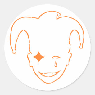 Wit en Rood MTJ Ronde Sticker
