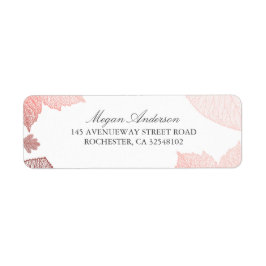 Wit en Roos Gouden bladeren Herfst bruiloft Etiket