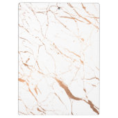 Wit en Roos Gouden Marmeren Ontwerper Gepersonalis Klembord (Achterkant)