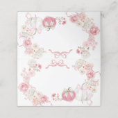 Wit en roze Little Pumpkin Food Label Afsprakenkaart (Buitenkant ongevouwen)