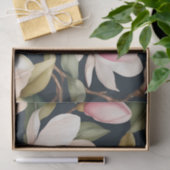 Wit en roze Magnolia bloemen patroon Tissuepapier (Geschenk)