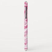 Wit en roze marmer Stone textuur Case-Mate iPhone Case (Achterkant/links)