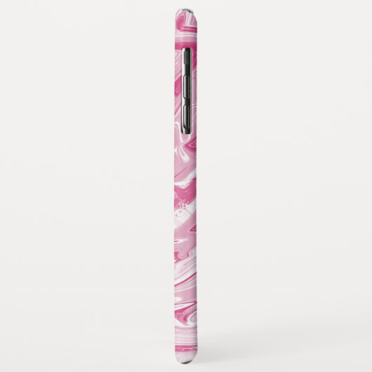 Wit en roze marmer Stone textuur Case-Mate iPhone Case (Achterkant/links)