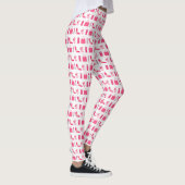 Wit en roze meisjesachtige dingen ontwerp leggings (Rechts)