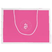 Wit en Roze Minimalistische Aangepaste Boetiek Groot Cadeauzakje (Achterkant)