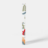 Wit en Stoffig Blauw Rood Geel Paisley Ontwerp iPhone Hoesje (Rechterkant)