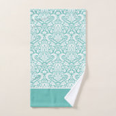 Wit en turkoois bad handdoek (Handdoek)