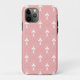 Wit en verbind art-deco geometrisch patroon iPhone 11 pro hoesje