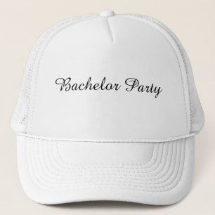 Wit en Wit Kleur Verloofdfeest Tekst Trucker Pet