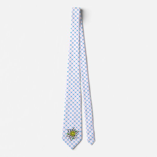 Wit en witblauw stropdas (Voorkant)