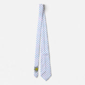 Wit en witblauw stropdas (Achterkant)