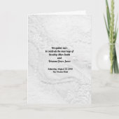 Wit en Zilver Kant en Parels op Satijn Programma (Voorkant)