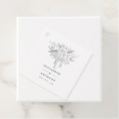 Wit en Zilver  Roos Bruiloft Bedankjes Labels (In situ)