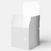 Wit en Zilver Sneeuwvlok Bruiloft Favor Box Bedankdoosjes (Geopend)