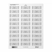 Wit en Zilver Sneeuwvlok Huwelijksetiket Etiket (Full Sheet)