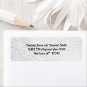 Wit en Zilveren Kant en Parels op Satijnen Bruilof Etiket (Insitu)