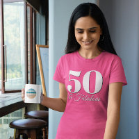 Wit en Zwart 50 & Fabulous Roze