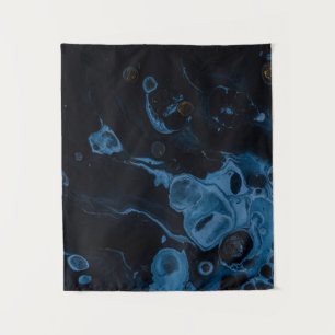 Wit en zwart abstract schilderij wandkleed