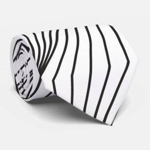 Wit en zwart Abstract Stropdas
