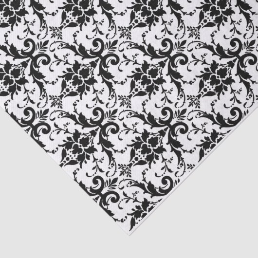 Wit en zwart Damaspapier Tissuepapier (Detail)
