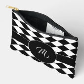 Wit en zwart diamantpatroon etui (Open)