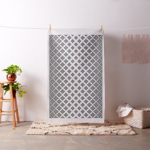 Wit en zwart geometrisch vormenpatroon stof