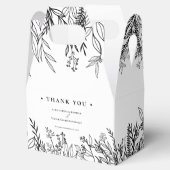 Wit en zwart groen bruiloft bedankdoosjes (Geopend)