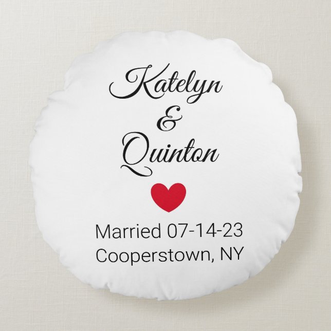 Wit en zwart in elegantie rond kussen (Voorkant)