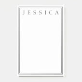 Wit en zwart | JOUW NAAM Post-it® Notes (Voorkant)