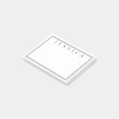 Wit en Zwart | JOUW NAAM Post-it® Notes (Schuin)