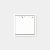 Wit en zwart | JOUW NAAM Post-it® Notes (Voorkant)
