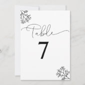 Wit en Zwart Modern Elegance tafelnummer (Voorkant)