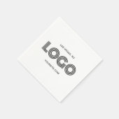 Wit en Zwart Modern Logo Servet (Hoek)