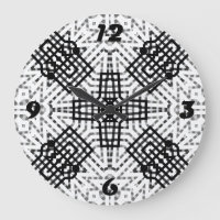 Wit en zwart opengewerkte geometrische patroon Ann