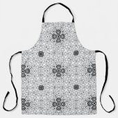 Wit en zwart opengewerkte geometrische patroon Els Schort (Voorkant)