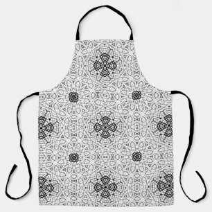 Wit en zwart opengewerkte geometrische patroon Els Schort