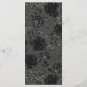 Wit en zwart Roos Gothic Wedding Menu (Achterkant)