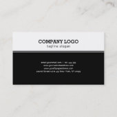 Wit en zwart visitekaartje (Achterkant)