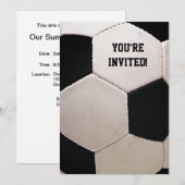 Wit en zwart Voetbal Kaart (Voorkant / Achterkant)