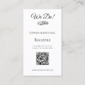 Wit en Zwart- We Do-Wedding Rings-Registry- Visitekaartje (Voorkant)
