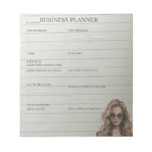 Wit en zwart zakelijk planner Notitieblok
