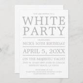 Wit Feest Kaart (Voorkant / Achterkant)