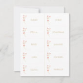 Wit | Floral Wedding Escort plaatsnaam Notitiekaartje (Voorkant)