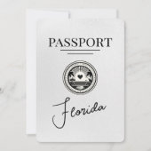 Wit Florida paspoort Bewaar de datum Save The Date (Voorkant)