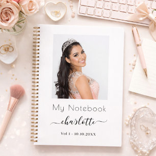 Wit foto script persoonlijk dagboek notitieboek