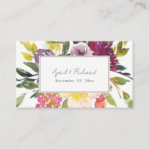 WIT GEEL BLUSH BURGUNDY FLORALE TROUWWEBSITE VISITEKAARTJE