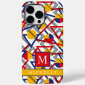 wit geel rood blauw geometrisch Case-Mate iPhone case (Achterkant)